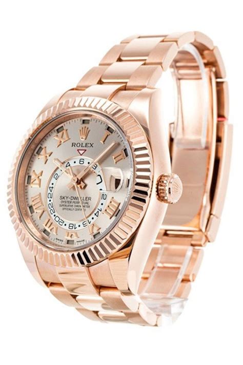 rolex sky dweller rose gold sundust